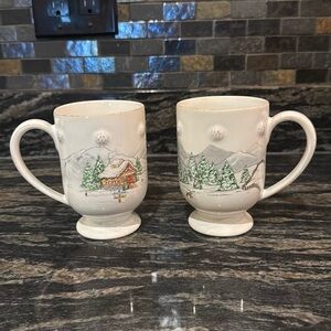 NWT Portugal winter coffee or cocoa mugs bloomingdales
